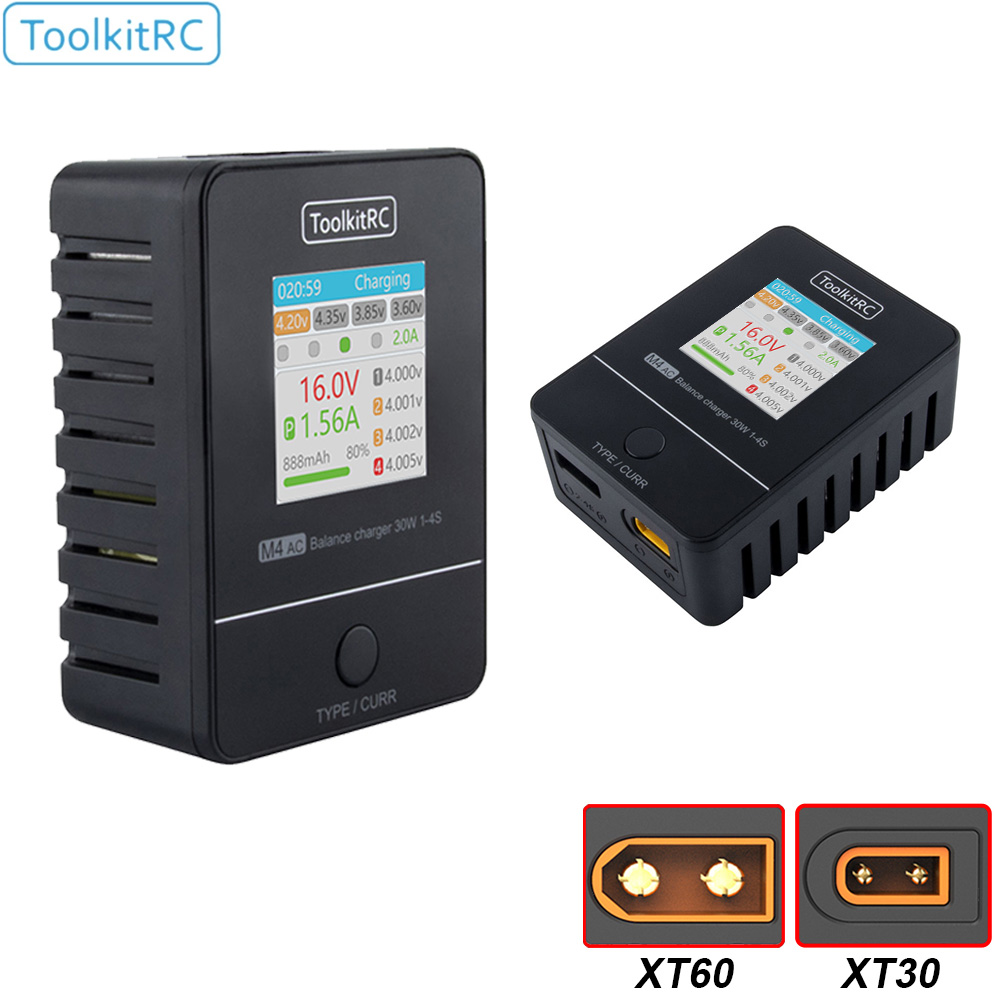 Drone Racing Charger - ToolkitRC M4AC 30W LiPO LiFE lhv