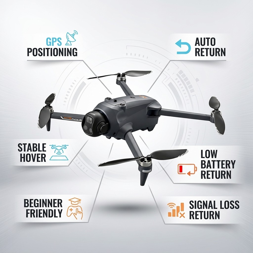 Drone Potensic GPS Auto Return - Drone Racing Vtx ulasan dan harga